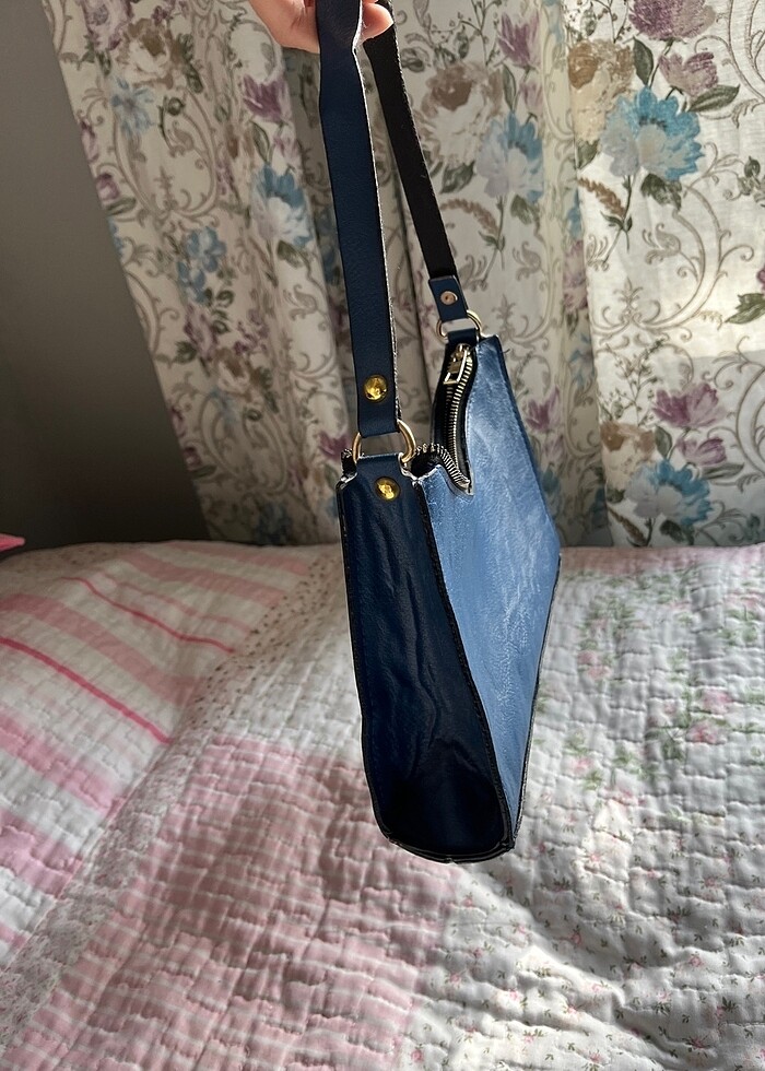 lacivert kol çantası - Görsel 3