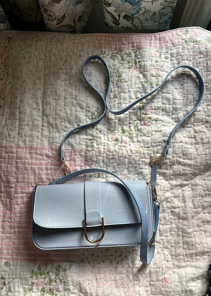 gold detaylı çanta - Görsel 4