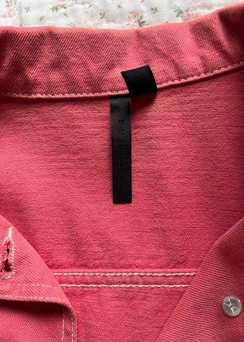 Pembe Kadın Kot Ceket - Görsel 5