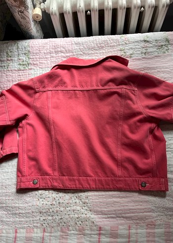 Pembe Kadın Kot Ceket - Görsel 6
