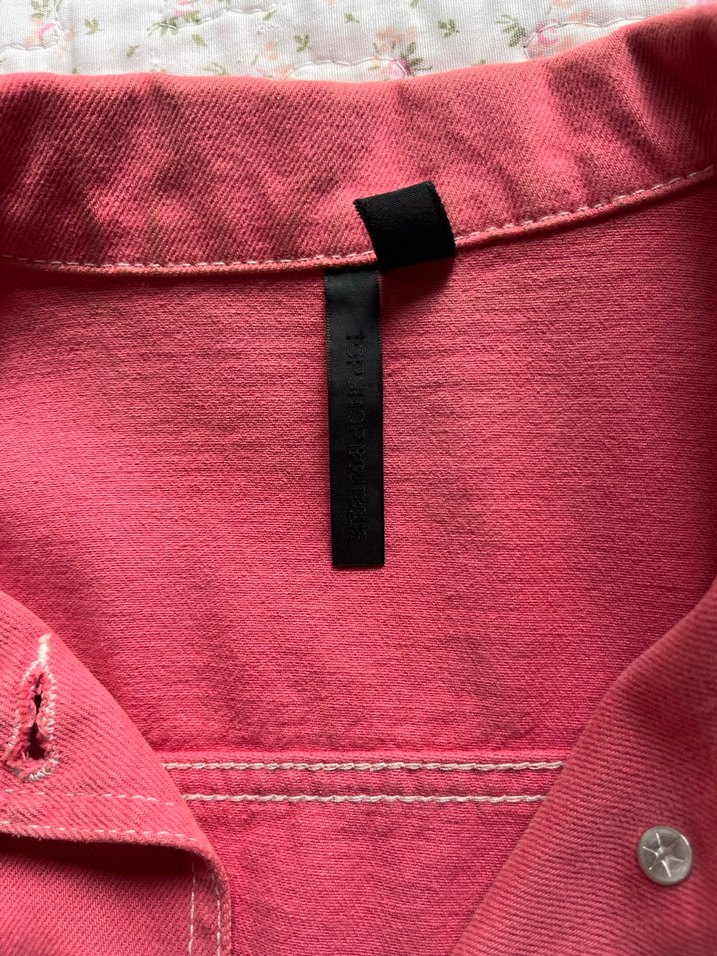 Pembe Kadın Kot Ceket - Görsel 5