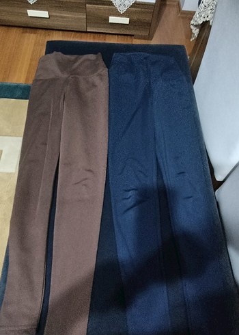 Kahverengi Süet Kadın Tayt - Görsel 5