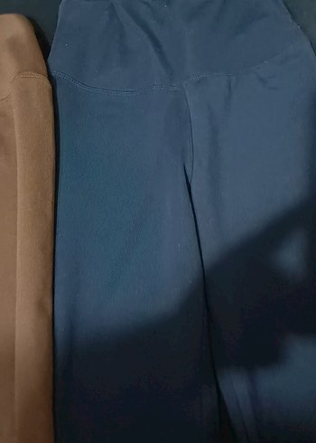 Kahverengi Süet Kadın Tayt - Görsel 2