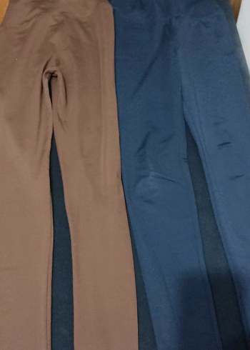 Kahverengi Süet Kadın Tayt - Görsel 4