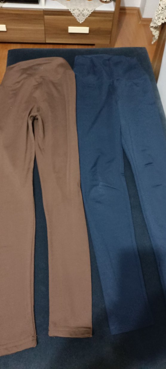 Kahverengi Süet Kadın Tayt - Görsel 4