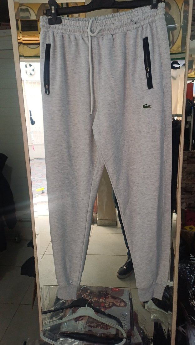 Gri Erkek Fermuarlı Rahat Kesim Eşofman - Görsel 2