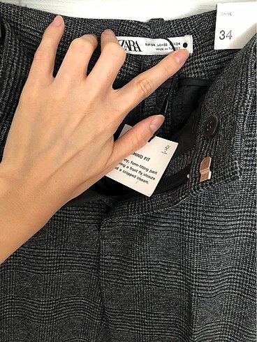 xs Beden Zara ekose pantolon