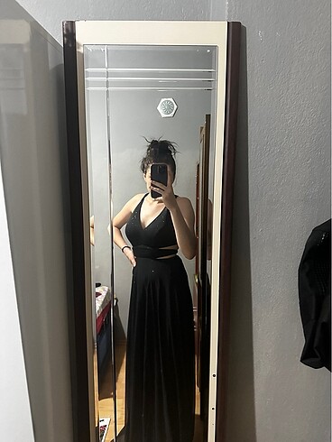 Diğer Siyah simli gece abiyesi
