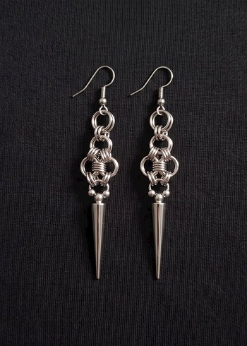 Accessorize Gotik Gumus Uzun Sallantili Kupe
