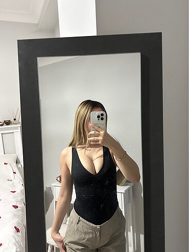 Zara Zara taşlı bodysuit