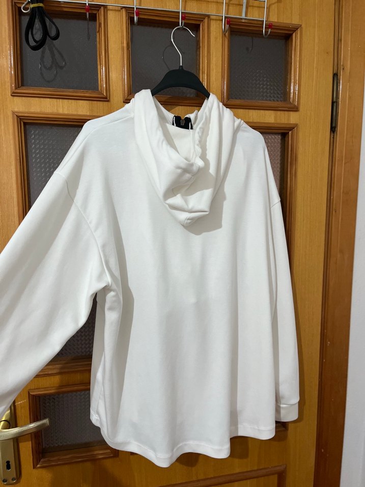 Oysho Ekru Oversize Kapüşonlu Sweatshirt — görsel 6/7