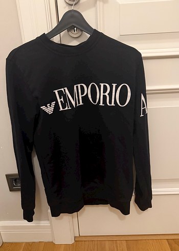 Armani Emporio Armani Siyah Logo Sweatshirt