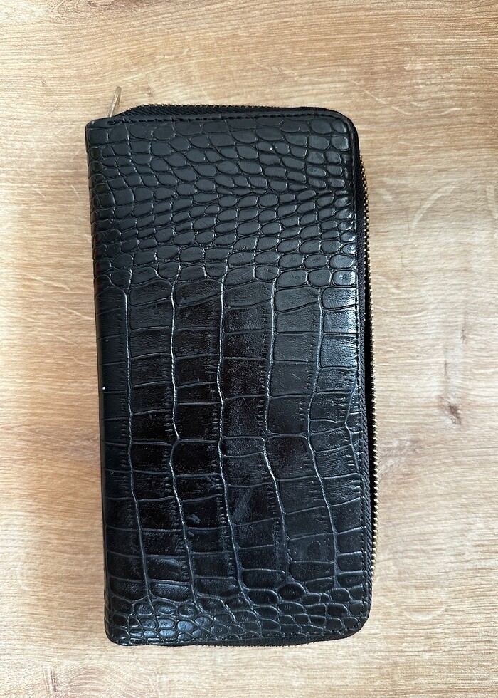 Fabrika siyah kadın cüzdan - Görsel 3