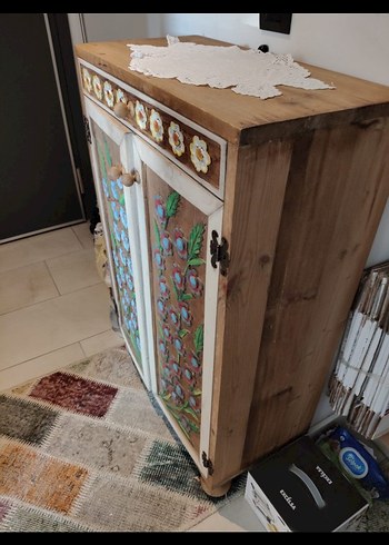 Çocuklar için Çiçek Desenli Çok Renkli Dolap - Görsel 4