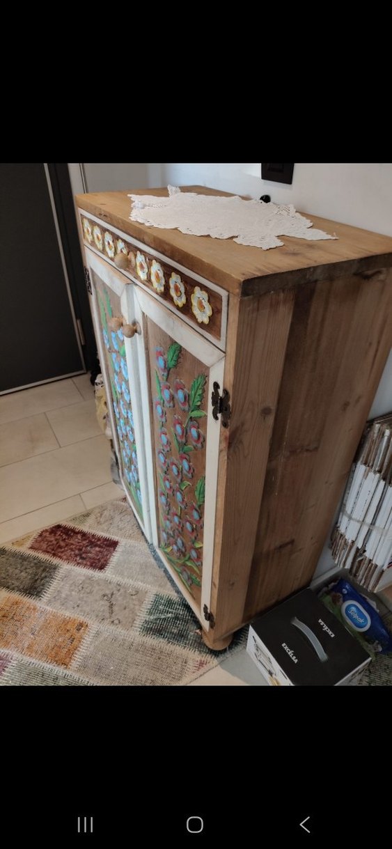 Çocuklar için Çiçek Desenli Çok Renkli Dolap - Görsel 4