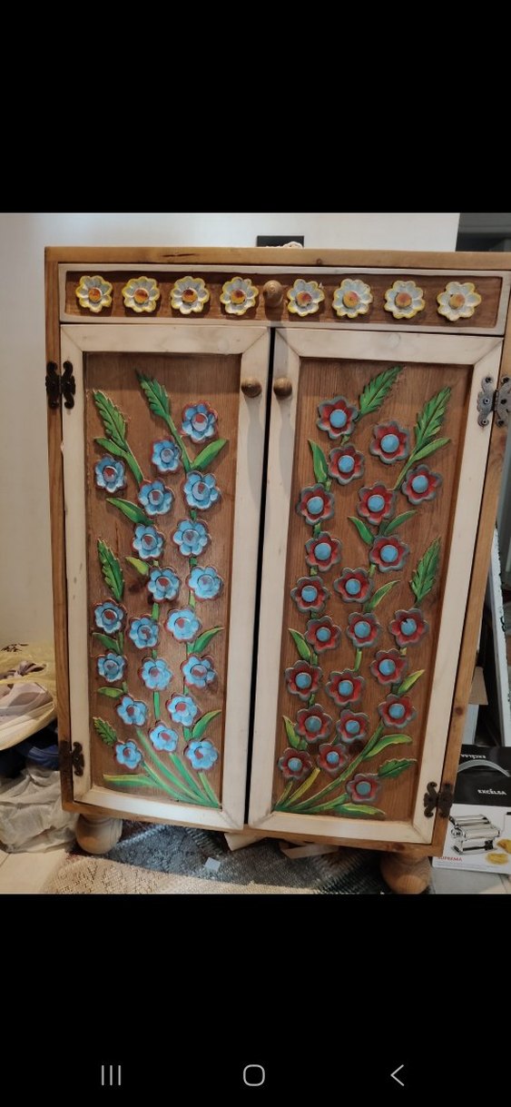 Çocuklar için Çiçek Desenli Çok Renkli Dolap - Görsel 2