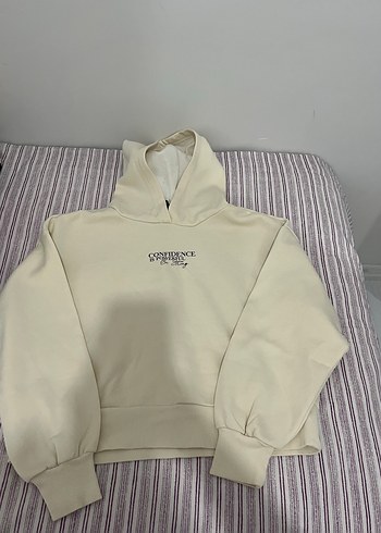 Trendyol & Milla Ekru Kapusonlu Rahat Sweatshirt