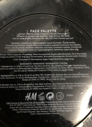 H&M Face Palette