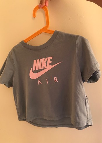 Nike Air Gri Pembe Kisa Kollu Tisort