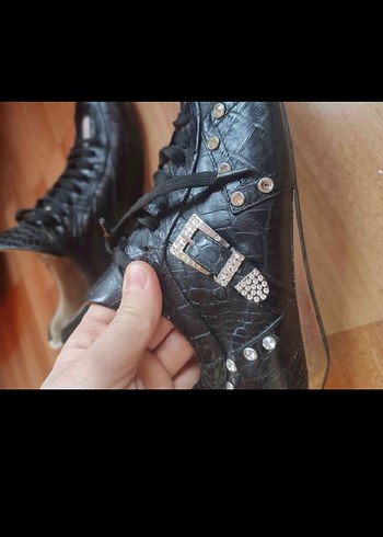 Golden Goose Deluxe Siyah Deri Biker Spor Ayakkabı