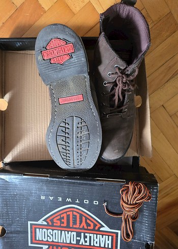 Erkek Kahverengi Süet Harley-Davidson Biker Bot - Görsel 4