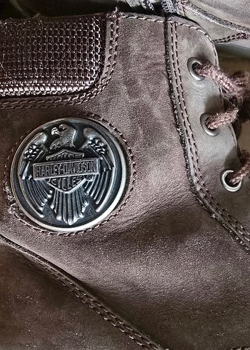 Erkek Kahverengi Süet Harley-Davidson Biker Bot - Görsel 2