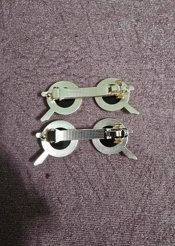 2 li gözlük şeklinde saç tokası - Görsel 2