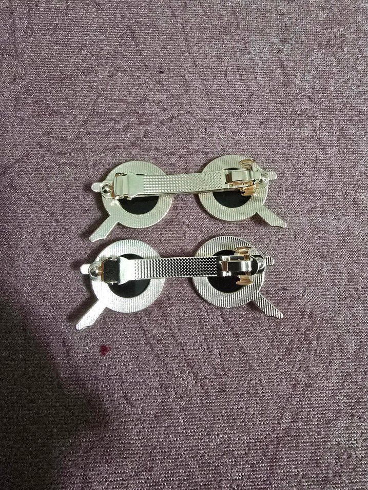 2 li gözlük şeklinde saç tokası - Görsel 2