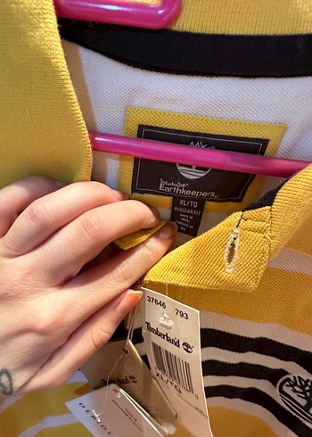 Sarı Çizgili Polo Yaka Erkek Tişört - Görsel 2