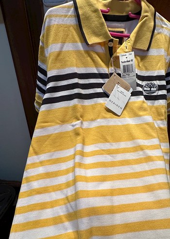 Sarı Çizgili Polo Yaka Erkek Tişört - Görsel 4