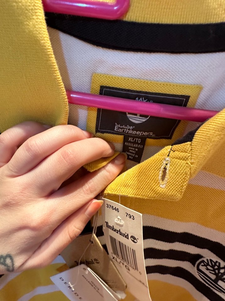 Sarı Çizgili Polo Yaka Erkek Tişört - Görsel 2