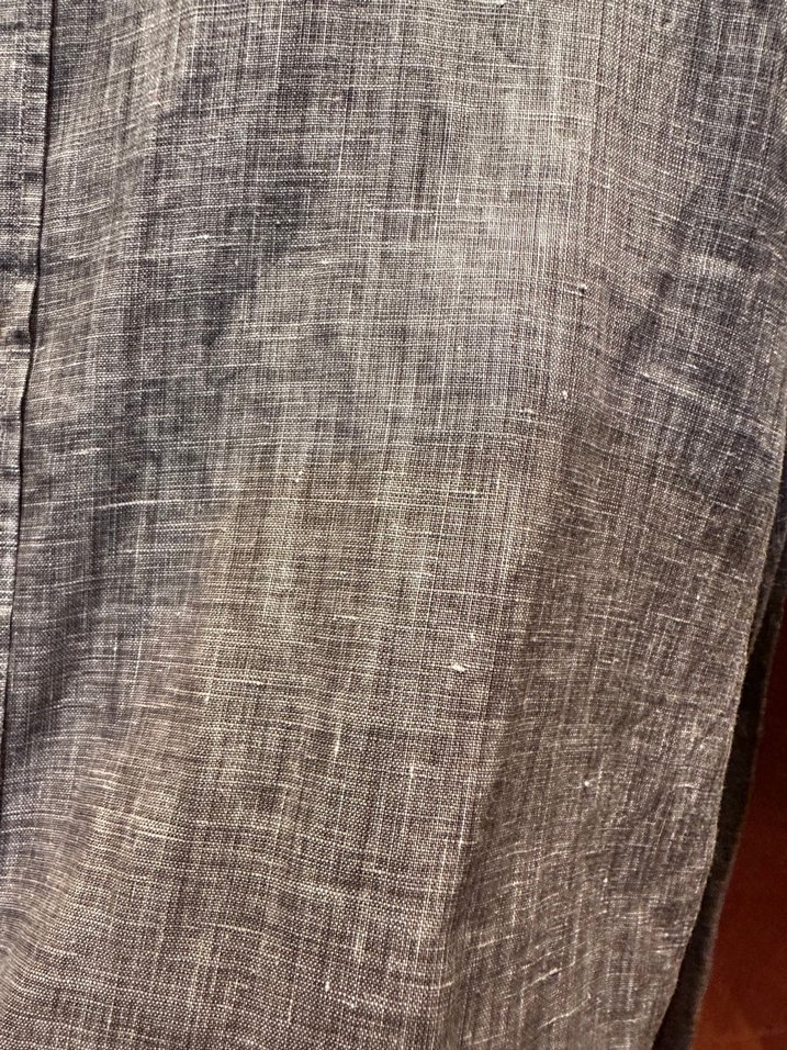 Gri Erkek Keten Uzun Kollu Gömlek - Görsel 3