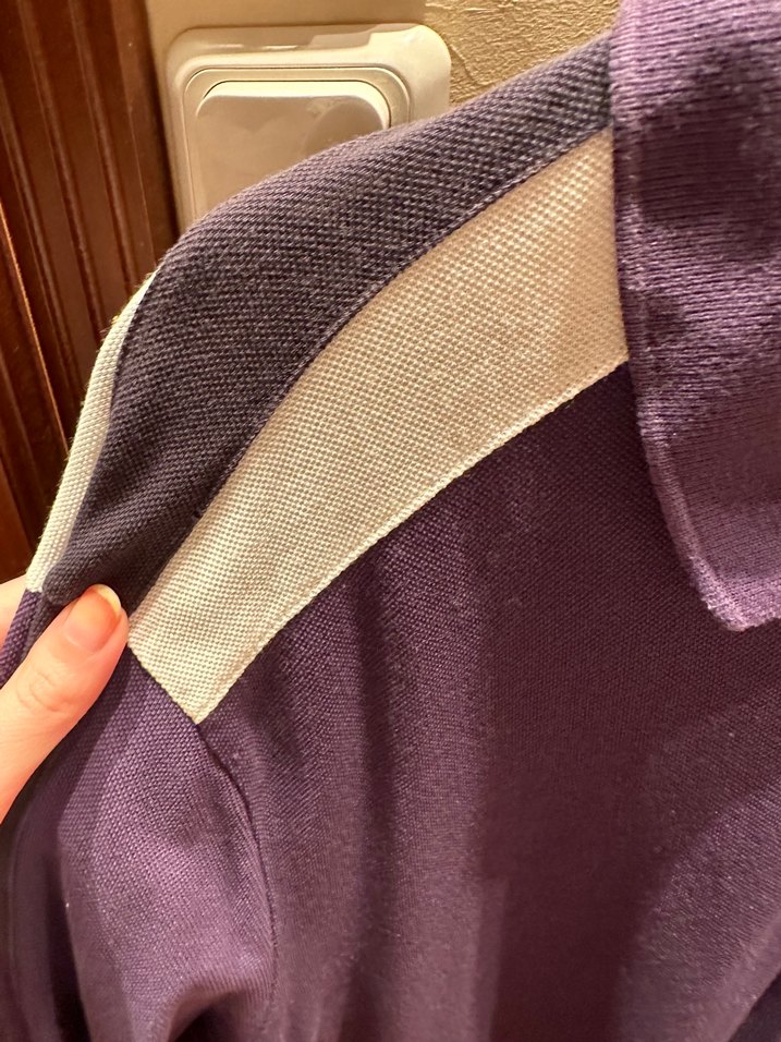 Erkek Mor Uzun Kollu Polo Tişört - Görsel 4