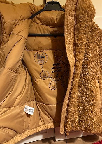 Kahverengi Peluş Kadın mont - Görsel 3