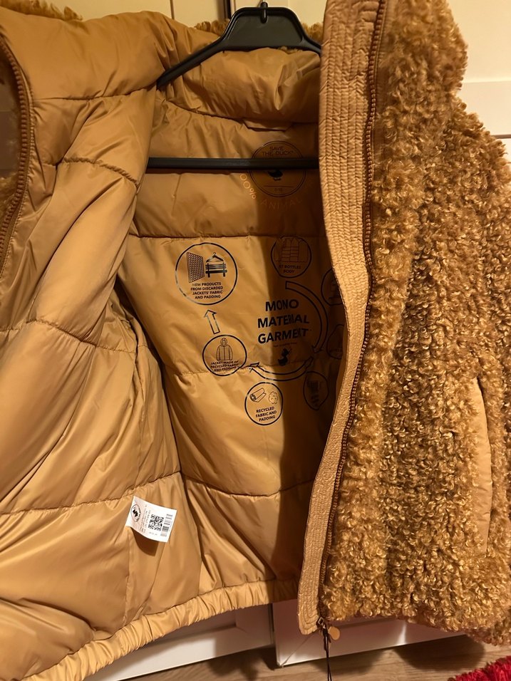 Kahverengi Peluş Kadın mont - Görsel 3