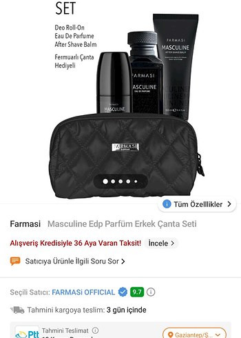 Farmasi Masculine Erkek Cilt Bakım Seti - Görsel 2