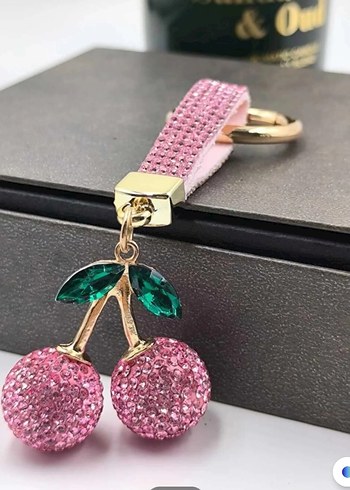 Renkli Payetli Kiraz Anahtarlık - Görsel 4