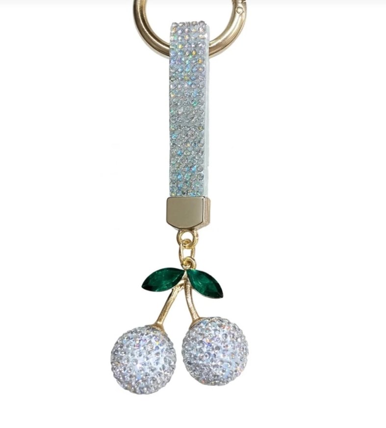 Renkli Payetli Kiraz Anahtarlık - Görsel 2