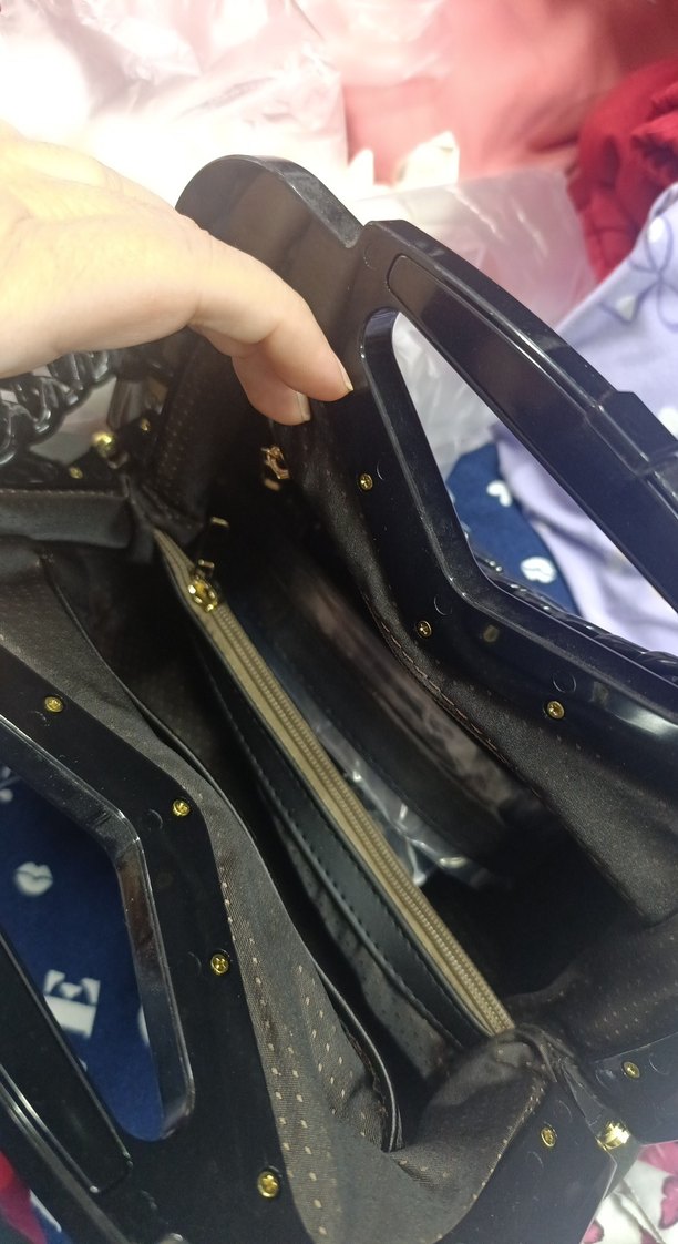 Siyah Zincir Detaylı Deri Kadın Çanta - Görsel 3