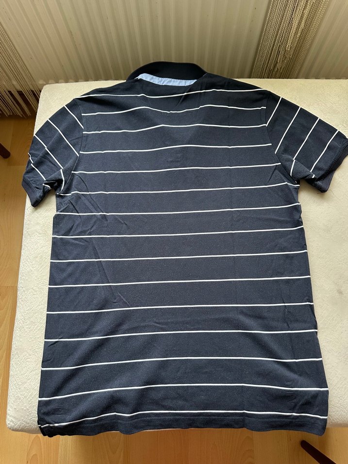 Lacoste Lacivert Çizgili Polo Tişört — görsel 2/3
