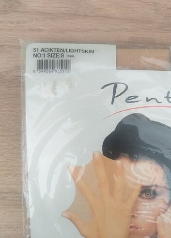 s Beden ten rengi Renk Penti Süper Fit 15 Mat Külotlu Çorap Açıkten No1