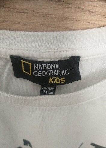 13-14 Yaş Beden beyaz Renk National Geographic Erkek Çocuk Tshirt