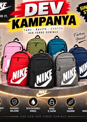 Nike Spor Sirt Cantasi Farkli Renk Secenekleri