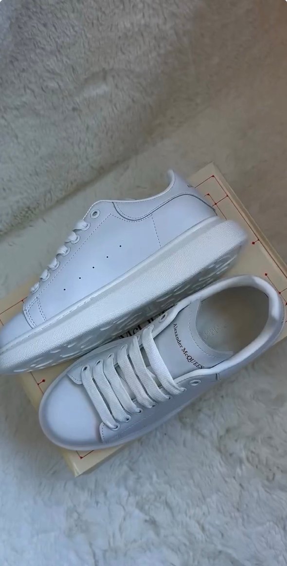 Alexander McQueen Beyaz Deri Sneaker — görsel 3/7