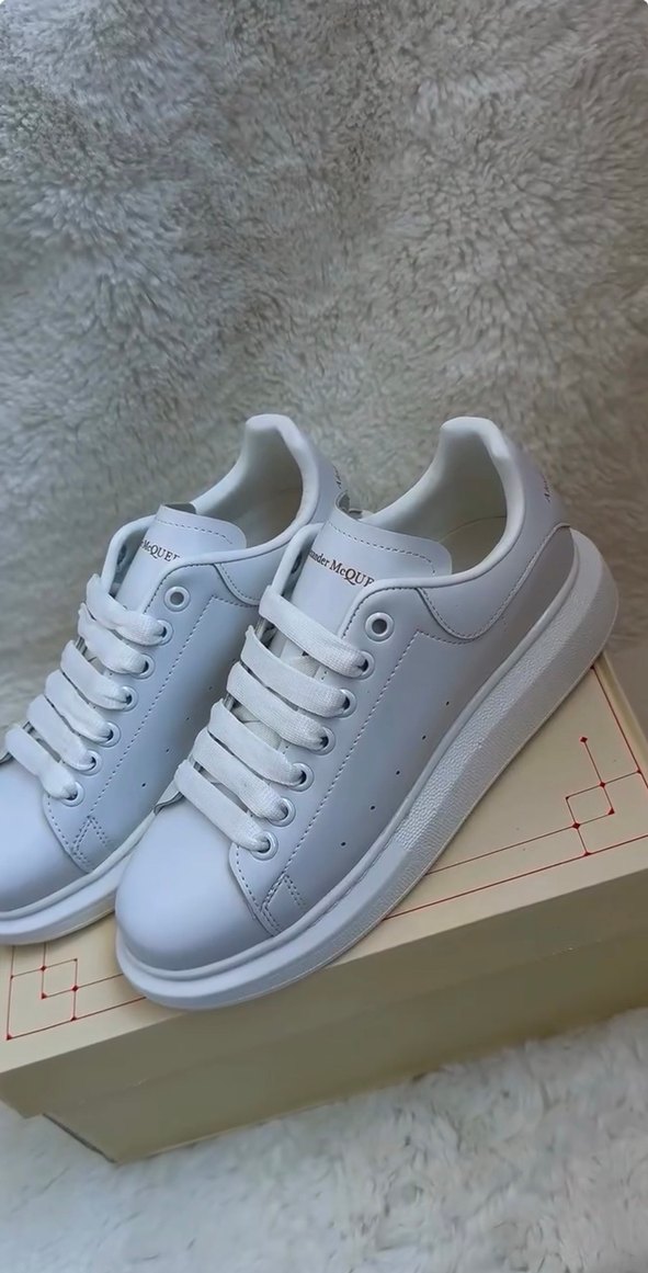 Alexander McQueen Beyaz Deri Sneaker — görsel 4/7