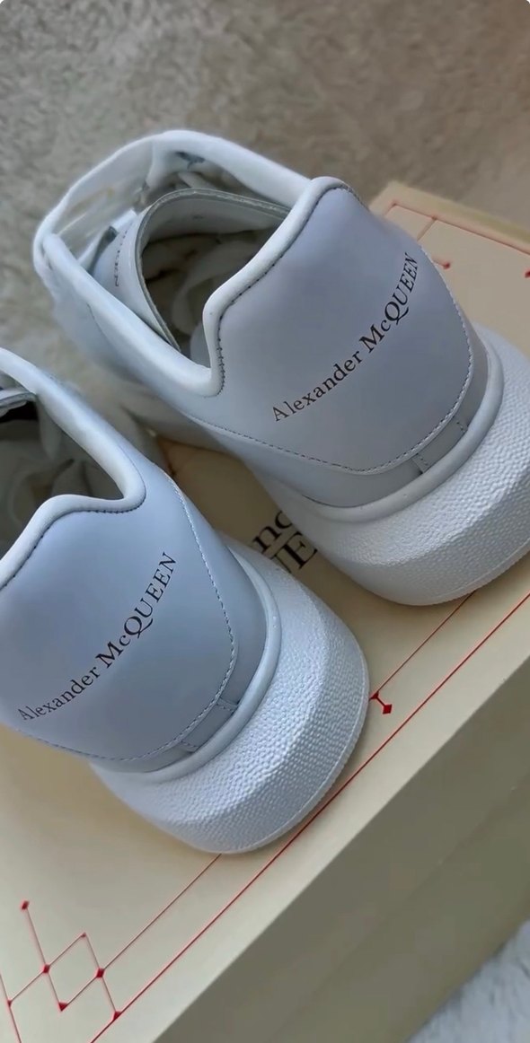 Alexander McQueen Beyaz Deri Sneaker — görsel 7/7
