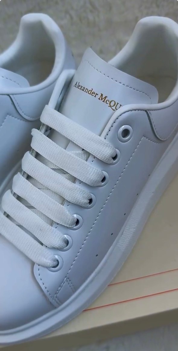 Alexander McQueen Beyaz Deri Sneaker — görsel 6/7