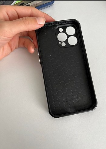 Düğmeli Siyah Rock Punk Telefon Kılıfı