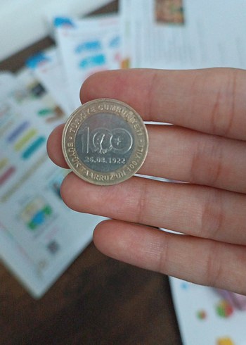 100 Kurus Cumhuriyet 100 Yil Anma Parasi