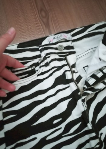 Diğer Kadın Zebra Desenli kot Pantolon